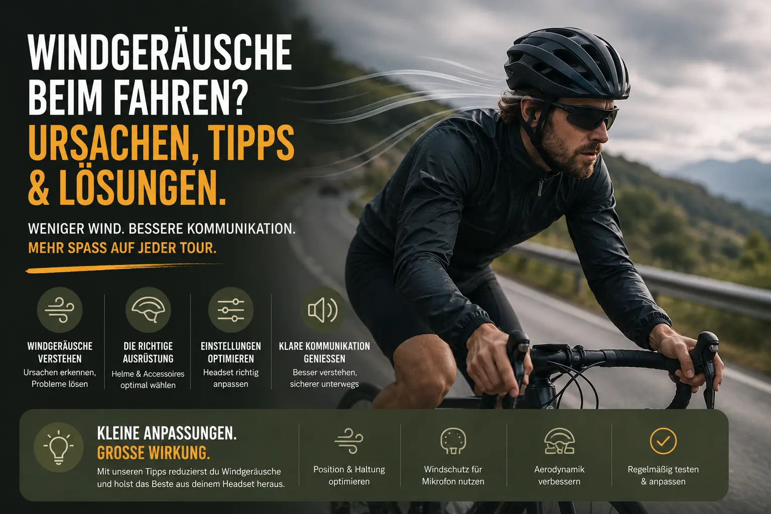 Windgeräusche beim Fahrrad-Headset: Ursachen, Tipps und die besten Lösungen