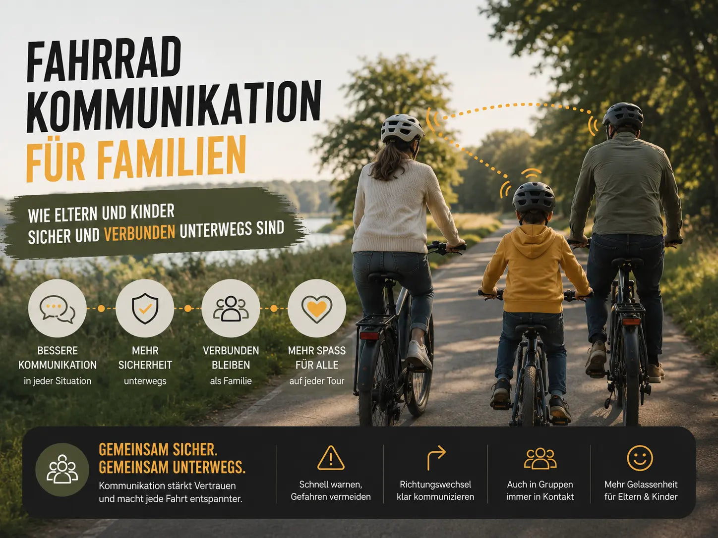Fahrrad-Kommunikation für Familien – So bleiben Eltern und Kinder sicher in Kontakt