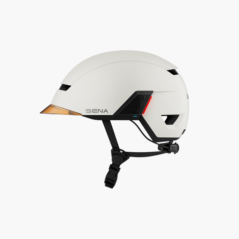 Sena U1 E-Bike Smart-Helm Mattweiß – Seitenansicht