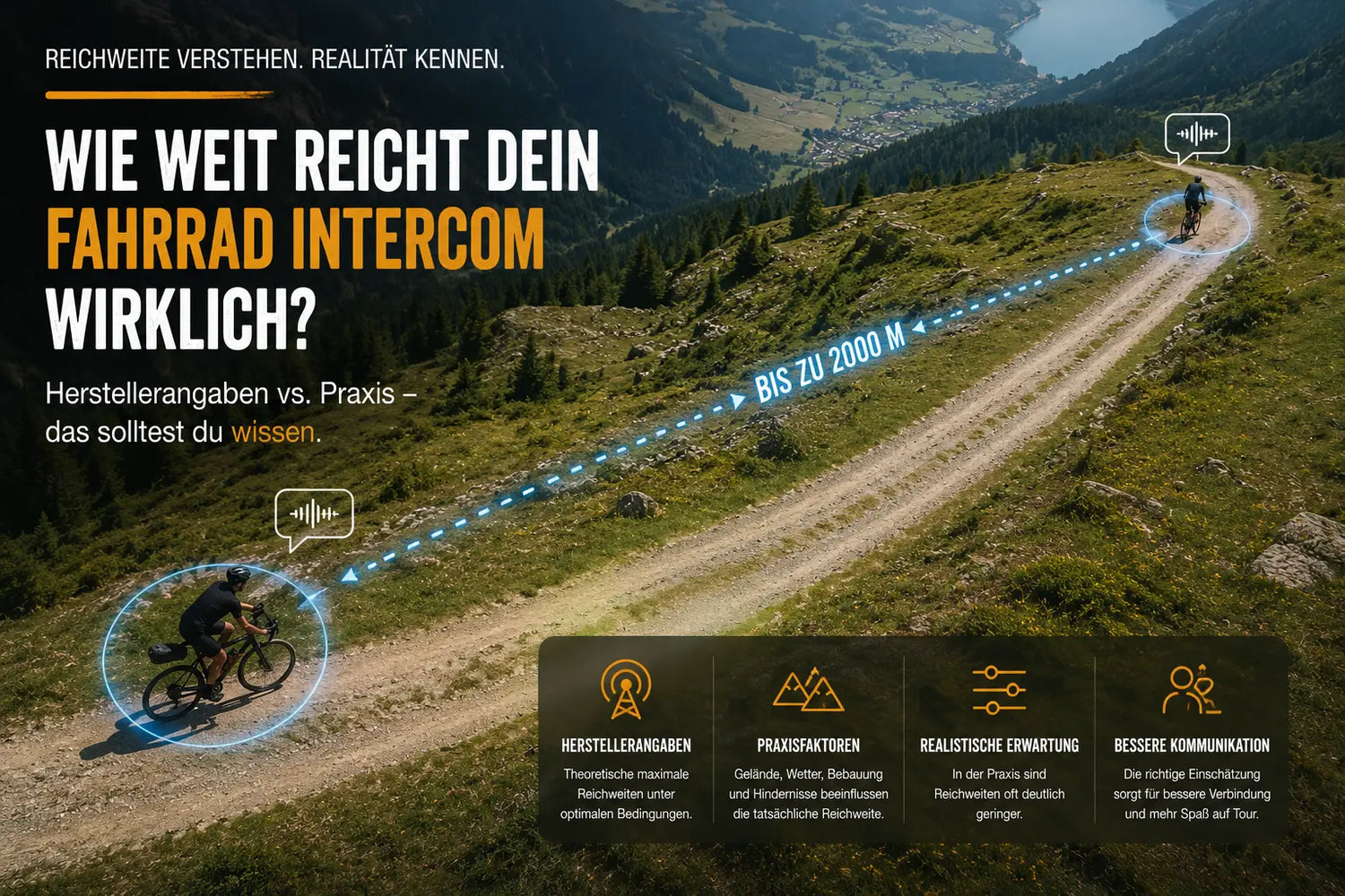 Fahrrad-Intercom Reichweite: Was die Herstellerangaben wirklich bedeuten