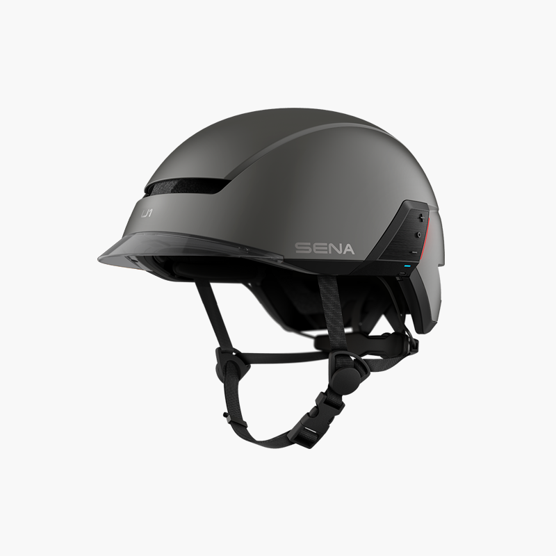 Sena U1 E-Bike Smart-Helm Dunkelgrau – Detailansicht Kommunikation